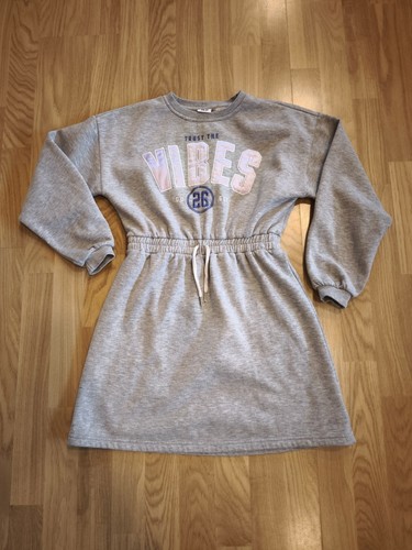 Sweatshirt kleid grau 146 152 - sweatshirt,